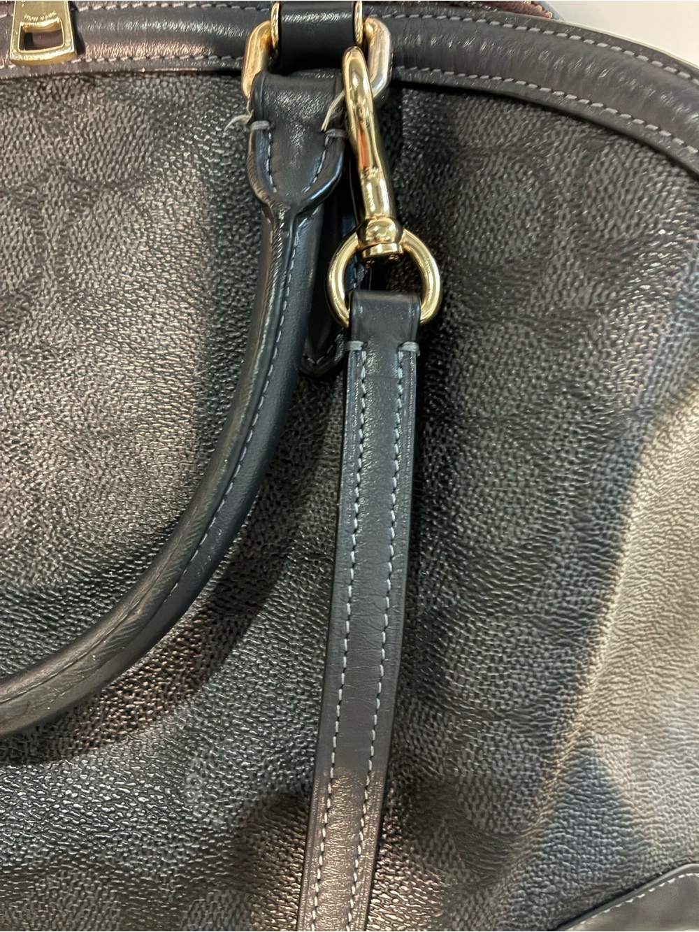Coach Black and Brown Signature Satchel - Picture 5 of 11